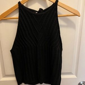 Black sweater tank top